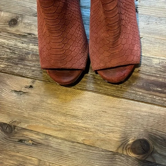 Jeffrey Campbell Oath Suede Croc Ankle Boots - Picture 8 of 14